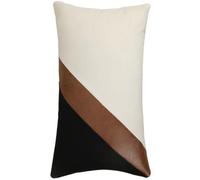 Housse de Coussin Patchwork en Polyester PU, Style Simple | Décor Ferme et Moderne, Facile Àver à Main, pour Canapé, Chambre D'amis et Coussins Lombaires