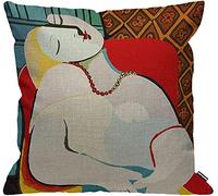 Housse de coussin Picasso Le Reve The Dream Painting Throw Pillow Cover Home Decoration pour Homme/Femme/Garçon/Fille L A 45 cm x 45 cm