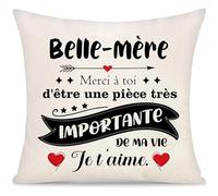 Housse de Coussin pour Belle-mère Cadeaux de ma Fille et de mon Fils