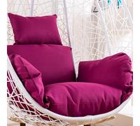 Housse de Coussin pour Chaise œuf avec Oreiller, Coussin épais pour balancelle Suspendue, Amovible et Lavable pour terrasse extérieure (Violet)