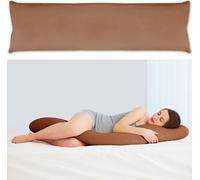 Housse de coussin pour dormeur de côté 40x140cm + coussin Premium marron - marron clair