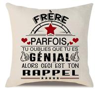 Housse de Coussin pour Frère Parfois Tu Oublies Que Tu ES Génial Alors Ceci Est Ton Rappel pour Anniversaire Graduation Noël Cadeau de Rappel Cadeau d'inspiration pour Frère (frère)