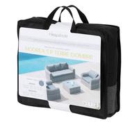 Housse de coussin pour salon de jardin ""Mooréa"" terre d ombre 5 places - Hespéride