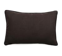 Housse de coussin PRELUDE 40x60 cm lin et coton lavé noir Café