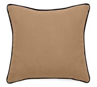 Housse de coussin PRELUDE 45x45 cm lin et coton lavé marron Terre cuite
