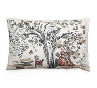 Housse de coussin pur coton 40x60 cm MILADY vert lichen motif paysage