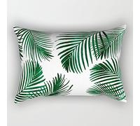 Housse de coussin rectangulaire motif feuille de palmier tropical 40 x 60 cm