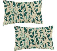 Housse de Coussin Rectangulaire Rétro 40x70cm, Lot de 2 en Lin, Decoratif Canapé Taie d'oreiller Usine, Extérieur étanche Décorationtérieur Housse de Coussin, pour Canapé, Salon, Extérieur YF-1536