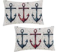 Housse de Coussin Rectangulaire Simple 40x70cm, Lot de 2 en Lin, Decoratif Canapé Taie d'oreiller Blanc, Extérieur étanche Décorationtérieur Housse de Coussin, pour Canapé, Salon, Extérieur YF-1555