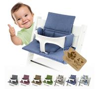 Housse de Coussin Remplacement Coussin Réducteur de Coussin Compatible avec Stokke Tripp Trapp pour Chaise Haute Haute Chaise Haute Mod. 2 (Bleu D'origine)