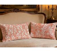 Housse de Coussin Rose Oreiller 40x70cm Lot de 2 Velours Coussin Feuille,2026 Nouveau Rectangulaire Impression Recto Verso Taie Oreiller pour Decoration Maison Salon Intérieur Canapé Chambre O-342B