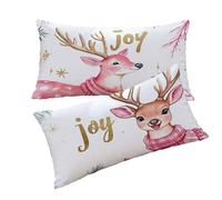 Housse de Coussin Rose Taie Oreiller Animal Taie d'oreiller 40x70cm Lin Housse Coussin Decoratif Taie Oreiller Impression Recto Verso Fermeture éclair Invisible pour Decoration Maison Chambre T0T607