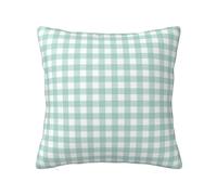 Housse de Coussin, taie d'oreiller décorative, Housses de Coussin Douces 40x40 cm pour canapé de Chambre à Coucher, Motif à Carreaux Vichy Basique Vert Sauge