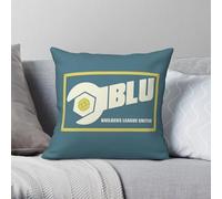 Housse de coussin Team Fortress 2 Blu Team en polyester et lin avec fermeture éclair imprimée