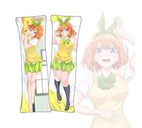 Housse de Coussin The Quintessential Quintuplets Nakano Yotsuba Dakimakura Housse de Coussin Double Face en Tissu Peluche Court pour Corps animé