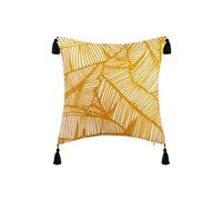 Housse de coussin esprit tropical - Ocre - 40 x 40 cm