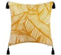 Housse de coussin esprit tropical - Ocre - 40 x 40 cm