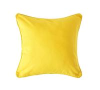 HOMESCAPES Housse de Coussin Uni Jaune en 100% Coton, Housse de Coussin 60x60 cm