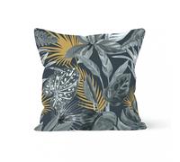 Housse De Coussin Velours 40x40 Cm Tropic, Par Solei D'ocre