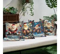 Housse de Coussin Velours Le Nain 60×60 cm Lot de 4, Housses Décoratives Douces avec Fermeture Éclair Invisible, Taie Coussin Moderne pour Canapé Salon, Décoration Maison Élégante, Balançoire C0K-627