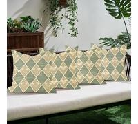 Housse de Coussin Velours Vert 45×45 cm Lot de 4, Housses Décoratives Douces avec Fermeture Éclair Invisible, Taie Coussin Moderne pour Canapé Salon, Décoration Maison Élégante, Et Le Plaid C0K-1133