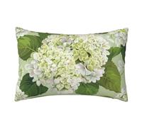 Housse de Coussin Vert Lot de 2 Coussin Exterieur 50x70 cm Blanc Housse Coussin Imperméable Lin Coussin Canape Decoration, Housses de Coussin Coussins Canapé pour Jardin Salon Chambre Décor Pr-192