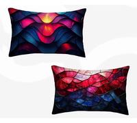 Housse de Coussin Violet Taie D'Oreiller 40X75 cm Lot de 2, Taie Oreiller RêVe Coussin Rectangulaire Double Face Impermeable Design avec Fermeture Éclair Invisible pour Decoration Maison -zjn2602G7