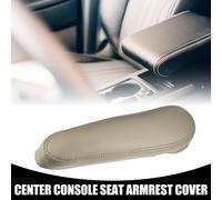 Housse de couvercle d'accoudoir de console centrale, Couvercle de rangement de l'accoudoir du siège conducteur, pour Toyota Sequoia 2001-2007 en similicuir beige - 1 pièce