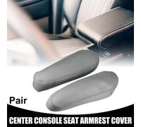 Housse de couvercle d'accoudoir de console centrale, Garniture de couvercle de rangement d'accoudoir de siège intérieur pour Toyota Sequoia 2001-2007 en similicuir gris, 1 paire