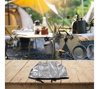 Housse de cuisinière à gaz en tissu Oxford 210D, imperméable et résistant à la poussière pour l'extérieur, cordon de serrage et boucle pour résistance au vent (43,2 x 43,2 x 43,2 cm)