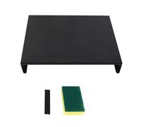 Housse de cuisinière à gaz noire en acier inoxydable, antidérapante, extensible, support électrique