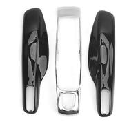 Housse de de Garniture de boîtier de Porte-clés à Distance de Voiture pour 911/Panamera/Macan/ (Noir + Argent) pour Étui pour clé de la télécomman