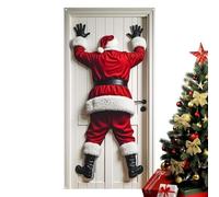 Housse de décoration de porte d'entrée de Noël, Père Noël, de vacances saisonnières, pour photographie intérieure, maison, cuisine, fête, porche à l'extérieur