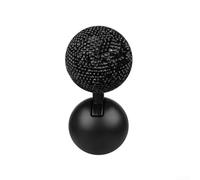 Housse de démarrage de voiture en forme de boule de joystick unique incrustée de diamant avec un bouton de démarrage pour tous les types de véhicules (noir)