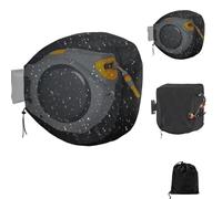 Housse de dévidoir de tuyau de jardin rétractable en tissu Oxford 420D résistant aux intempéries, Housse de protection pour enrouleur de tuyau d'arrosage pour rangement de tuyau d'extérieur, noir