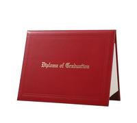 Housse de diplôme - Cadre rembourré pour diplôme - Cuir lisse pour lycée et université - 21,6 x 27,9 cm - Bordeaux