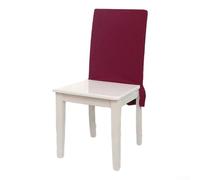 Housse de dossier de chaise extensible pour restaurant, hôtel, salle à manger, protection de meubles en polaire douce, résistante aux taches, aspect décoratif (bordeaux)