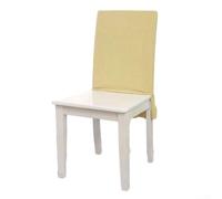 Housse de dossier de chaise pour chaises de restaurant et d'hôtel en polaire élastique qui améliore la protection des meubles (beige)