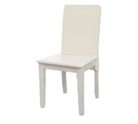 Housse de dossier de chaise pour chaises de restaurant et d'hôtel en polaire élastique qui améliore la protection des meubles (blanc)