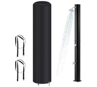 Housse de douche solaire d'extérieur - Tente d'intimité portable pour le camping, la plage | Abri imperméable pliable avec hauteur réglable, protège du soleil, du vent, et pour un bain en plein air