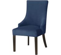 Housse De Fauteuil À Dos Ailé en Velours ，Housse Extensible pour Chaise De Salle À Manger, Housse Extensible pour Chaise Latérale, Protection Complète Antidérapante(Denim Blue,1PC)