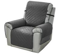 Housse de fauteuil avec poches, housse de fauteuil 1 place pour fauteuil relax, antidérapante, imperméable, lavable, pour animaux de compagnie et enfants - 63,5 cm