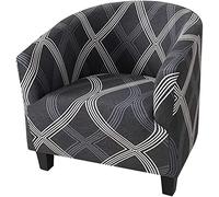Housse de Fauteuil Cabriolet Chesterfield Imprimé Housse de Canapé Tub Convertible 1 Place Chair Extensible Lavable pour Protection de Meubles Décore Maison Salon (Color : #28, Size : 2pcs)
