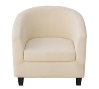 Housse de Fauteuil Cabriolet Housse de Chaise Chesterfield Extensible Couvre Fauteuil de Club 2 pièces Beige