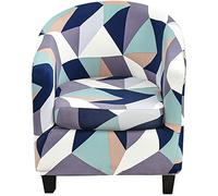 Housse de Fauteuil Chesterfield Cabriolet, Housse Ensemble Fauteuil Club 1place de 2 Pièces avec Housse de Coussin, Housse de Canape Salon Crapaud Extensible Tub Chair (Color : #25)