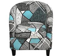 Housse de Fauteuil Chesterfield Cabriolet, Housse Ensemble Fauteuil Club 1place de 2 Pièces avec Housse de Coussin, Housse de Canape Salon Crapaud Extensible Tub Chair (Color : #53)