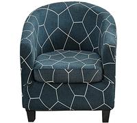 Housse de Fauteuil Chesterfield Cabriolet, Housse Ensemble Fauteuil Club 1place de 2 Pièces avec Housse de Coussin, Housse de Canape Salon Crapaud Extensible Tub Chair (Color : #19)