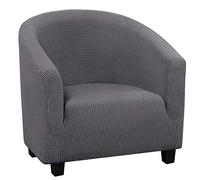 Housse De Fauteuil Chesterfield, Jacquard Housse De Canapé 1 Pièce Tub Chair Extensible Amovible Et Lavable, Modern Revêtement De Fauteuil, Housse De Canapé Tub Chair. (Gris)