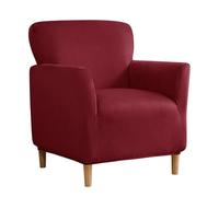 Housse de fauteuil de luxe en velours extensible, antidérapante, amovible et lavable, pour salon et chambre à coucher, élégante housse de meubles rouge