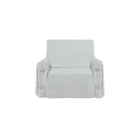 Housse De Fauteuil En Coton Panama Gris Clair